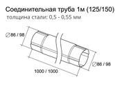 Чертёж Трубы круглой соединительной