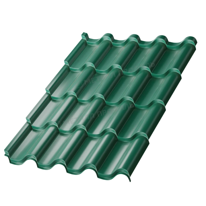 Металлочерепица Металл-Профиль Монтерроса-ML 0,45 VikingMP® RAL 6005 Зеленый мох